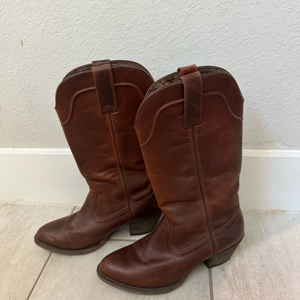 Ariat Brown Leather Cowboy Boots